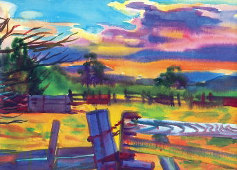 "Don't Fence Me Out," by Wyatt Waters "Don't Fence Me Out," by Wyatt Waters